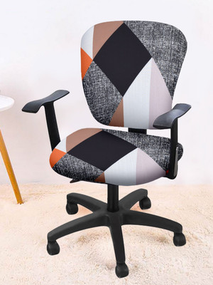 Cortina Polyester Floral 1 Seater Chair Cover(Multicolor Pack of 6)