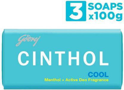 CINTHOL Cool Methanol + Active Deo Fragrance -100gm(3 x 100 g)