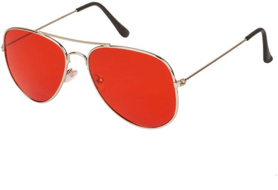 Crackers Aviator Sunglasses(For Men & Women, Red)