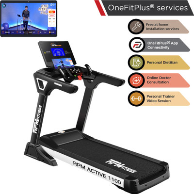 RPM Fitness Active 1100 Commercial A.C Motor (5 HP Peak Power) Treadmill Flipkart