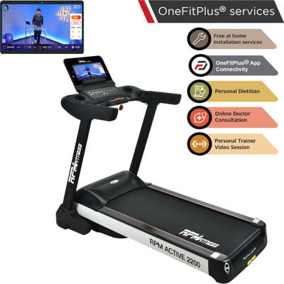 RPM Fitness Active 2200 Commercial A.C Motor (6 HP Peak Power) Treadmill Flipkart