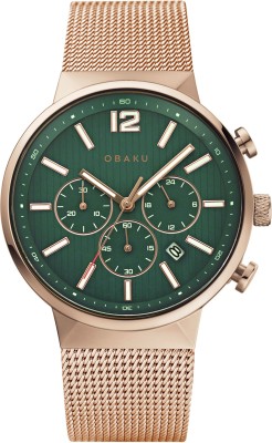 OBAKU OBAKU STORM OLIVE Chronograph Green Round Dial Men's Watch- V180GCVEMV STORM OLIVE Analog Watch - For Men