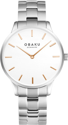 OBAKU Quartz White Round Dial Men's Watch- V247GXCISC LYNG PEACH Analog Watch  - For Men