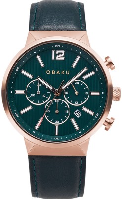 OBAKU OBAKU STORM GREEN Chronograph Green Round Dial Men's Watch- V180GCVERE STORM GREEN Analog Watch - For Men