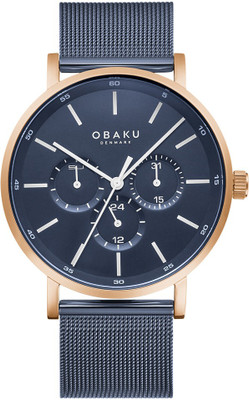 OBAKU OBAKU EGE OCEAN Multifunction Blue Round Dial Men's Watch- V246GMVLML EGE OCEAN Analog Watch  - For Men