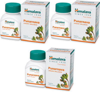 HIMALAYA Punarnava Urinary Wellness 60 Tablet (Pack of 3)(Pack of 3, 180 Tablets)