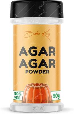 Bake King Agar Agar Powder 50g Agar Agar Powder for cake and pudding | 100% Vegetarian Gelatin Alternative | Plant Based Agar Agar Powder 50gm Agar Agar Powder