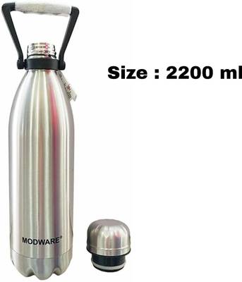 MODWARE Kool King 2200ml 2200 ml Bottle  (Pack of 1, Silver, Steel)