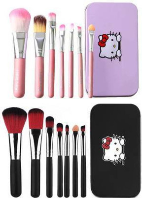 AVTY Makeup brush set of with Pink & Black Box(Pack of 7)