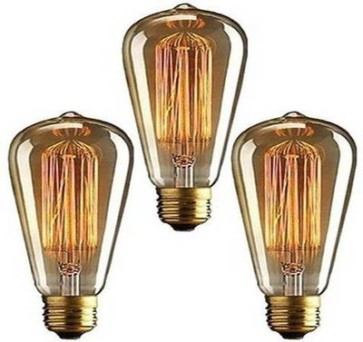 VAGalleryKing 40 W Basic Standard E27 Decorative Bulb(Yellow, Pack of 3)