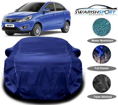 Swarish Car Cover For Tata Zest (With Mirror Pockets)(Blue)