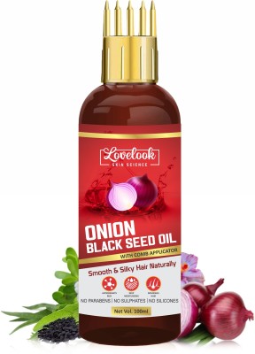 Lovelook Onion Black Seed Hair Oil - WITH COMB APPLICATOR - Controls Hair Fall & Regrowth Hair Oil(100 ml)