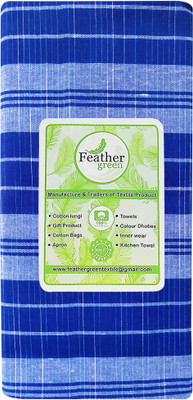 Feather Green Striped Blue Lungi