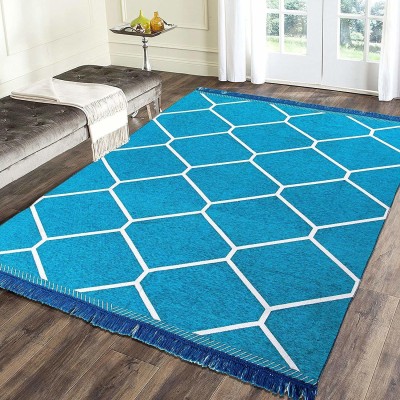 Sparrow world Velvet Floor Mat(firoji, Extra Large)