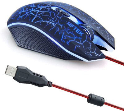 MFTEK LED,laser, soundless, gaming mouse Wired Laser  Gaming Mouse(USB 3.0, Black)