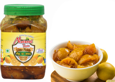 Natural Taste Sour Lemon Pickle, Khatta Nimbu ka achar, Lime Pickle (800 grams) Lemon Pickle(800 g)