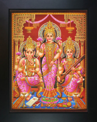 RV SALES LAXMI GANESH SARASWAT photo frame Religious Frame