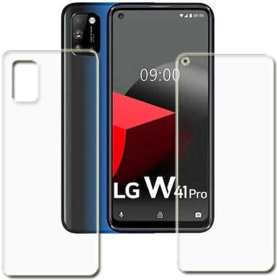 DOWRVIN Front and Back Tempered Glass for LG W41 PRO(Pack of 1)