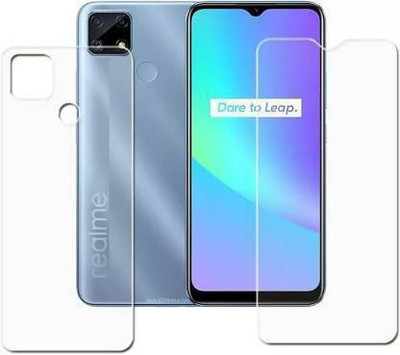 PONDRIK Front and Back Screen Guard for Realme C25(Pack of 2)