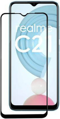 SM Styles Edge To Edge Tempered Glass for Realme C21(Pack of 1)