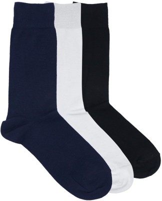 VAPINDIA Men Solid Mid-Calf/Crew(Pack of 3)