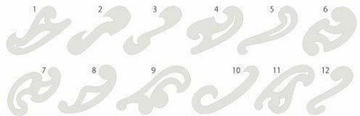 Antiquity FRENCH CURVE SET OF 12 DELUXE QUALITY FRENCH CURVE SET OF 12 CURVE WITH DELUXE QUALITY FRENCH CURVE Stencil(Pack of 12, ART)