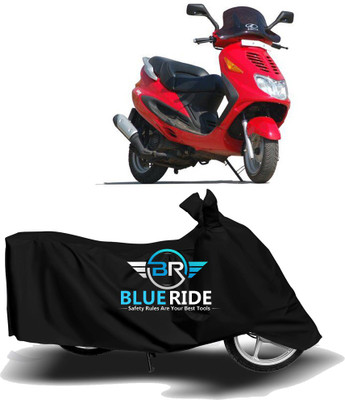 BLORIDE Two Wheeler Cover for Kinetic(Blaze, Black)