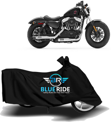 BLOERIDE Two Wheeler Cover for Harley Davidson(Forty Eight, Black)