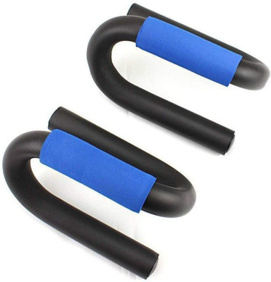Spocco Metallic-fiber S Shape Push Up Bars Stands (Black) PB44 Push-up Bar