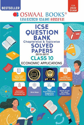 Oswaal ICSE Question Bank Class 10 Economic Applications Book Chapterwise & Topicwise (Reduced Syllabus) (For 2022 Exam)(Paperback, Oswaal Editorial Board)