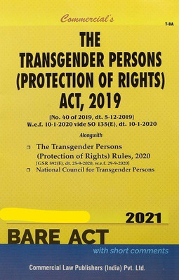 The Transgender Persons (protection Of Rights) Act, 2019 (2021)(Paperback, Bare Act)