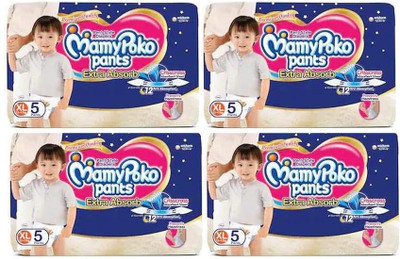 MamyPoko Poko Diaper XL-5+5+5 XL ( 5+5+5+5 Pieces) - XL(20 Pieces)