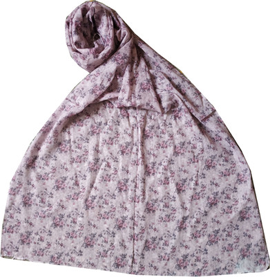 Famous Textile Cotton Blend Floral Print Women Dupatta