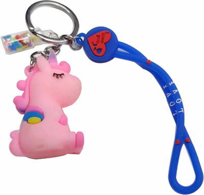 heeva creation cute Sleeping Unicorn Charm KeyChain For Unicorn Lover.Pink (1 Piece) Key Chain