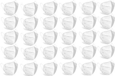 Aquiver Nose Pin KN95/N95 Virus Protection Face Sheild Mask Reusable,Washable- Anti Dust/Pollution/Bacterial Premium Quality,(Without Filter/Valve) WFL95WHT10PC Reusable, Washable(L, Pack of 30)