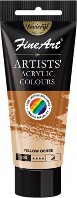 Fine Art Artists Water Based Acrylic Colour Tube 40 ml(Set of 1, Yellow Ochre)