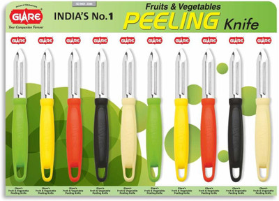 Glare FRUIT AND VEGETABLE PEELING KNIFE Straight Peeler Set(Multicolor Pack of 10)