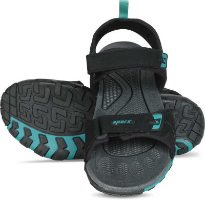 Sparx SS 491 Men Sandals(Black, Blue , 8)