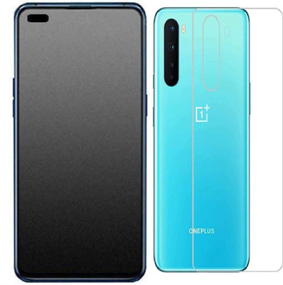 erika Front and Back Tempered Glass for oneplus nord matte glass and back guard(Pack of 1)