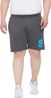 bigbanana Solid Men Grey Basic Shorts