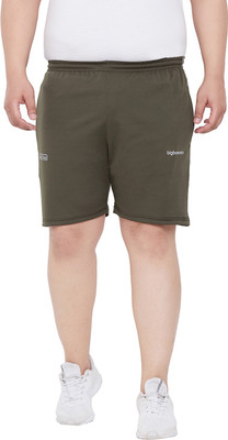 bigbanana Solid Men Dark Green Regular Shorts
