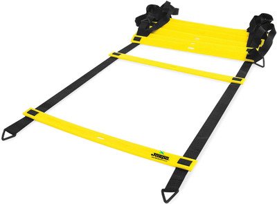 Jaspo Adjustable Speed Agility Ladder for Field Sports (Football, Soccer, Hockey, Basketball & Other Sports) Training & Fitness Gym Track (5.4 Meter/11 rungs) Speed Ladder(Yellow)