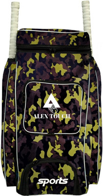 ALEXTOUCH Best & Unique Cricket Kit Duffle Bag Full Padded Inside (PATTERN YELLOW ARMY)(Yellow, Kit Bag)