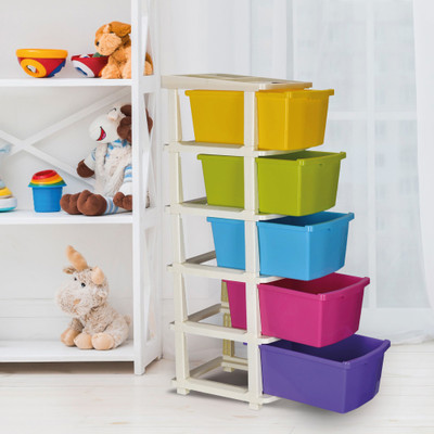 Bathla Shelf Organizers(Multicolor, Plastic)