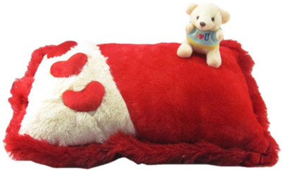 Tickles Teddy Heart Cushion  - 38 cm(Red)
