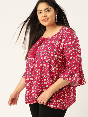 Sztori Casual 3/4 Sleeve Printed Women Multicolor Top