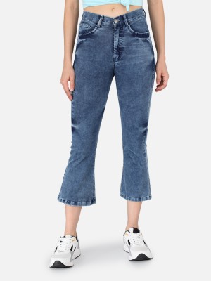 THE DRY STATE Flared Women Blue Trousers