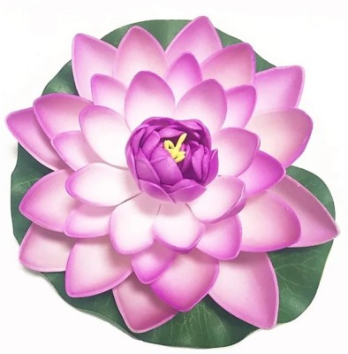 AGAMI Decorative Big 7 inch Floating Lotus Artificial Flowers for Decoration and Gifting Purple Lotus Artificial Flower(7 inch, Pack of 1, Single Flower)