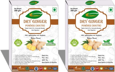 Kashvy Organic Dry Ginger Powder | Pure Ginger Powder | Hand Pounded(Pack of 2)