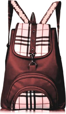 SAHAL PU Leather Backpack School Bag Student Backpack Women Travel bag 10 L Backpack(Red)